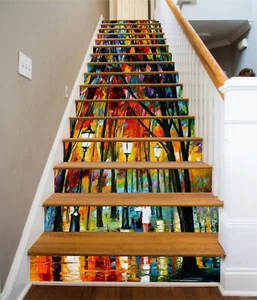 3D Color Tree 432 Stair Risers Decoration Photo Mural Vinyl Decal Wallpaper - Picture 1 of 5