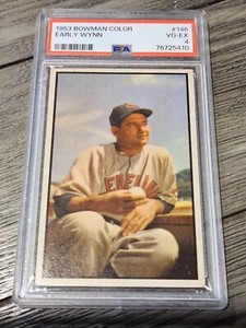 1953 Bowman Color #146 Early Wynn PSA 4