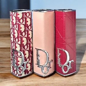 Dior Addict Lipstick Case Set 3 Brick Cannage, Burgandy Oblique, Rose Montagne - Picture 1 of 4