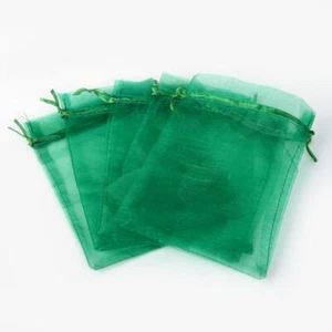 Bolsas de regalo de organza verde oscuro 13x18 cm bolsa rectangular paquete de 25 - Imagen 1 de 1