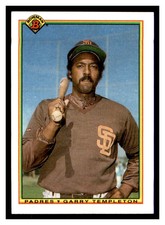 1990 Bowman #215 GARRY TEMPLETON San Diego Padres ~E6U