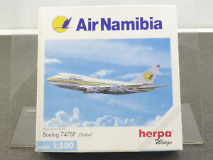 Herpa 502573 Boeing 747SP Air Namibia Etosha Model 1/500 Boxed 1606-23-78
