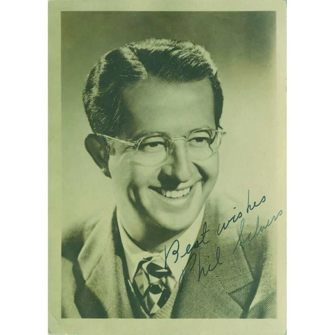 Phil Silvers Signed Autographed Photograph. COA Cover