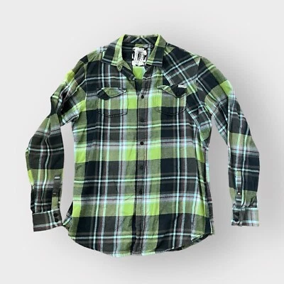 Ocean Current Blue/ Green Long Sleeve Button-up Shirt Size L Cotton 100% - Image 1 of 4