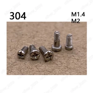 304 Stainless Steel Small Machine Screws for Glasses Clock Toy M1.4 M2 - Picture 1 of 6