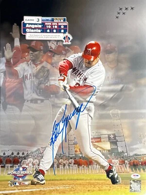 Scott Spiezio Signed 16x20 Photo Angels 2002 WS PSA 4A81557 - Image 1 of 2