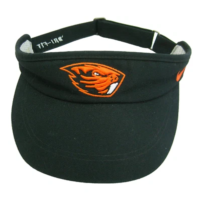 Nike OREGON STATE BEAVERS Black Visor Hat Adult Adjustable Dri-Fit College Logo - Image 1 of 3