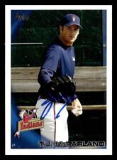 T.J. McFarland signed auto 2010 Topps Pro Debut #437 card Kinston Indians