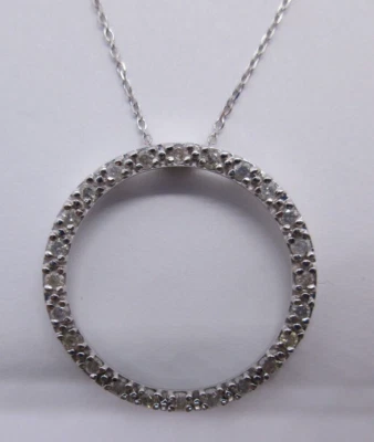 Collar de diamantes círculo de vida de oro de 14K diamante = valor F-SI2 de 2/3 quilates = $5,900 Foto 1 de 4