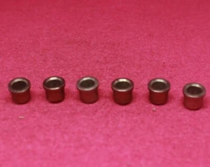 Aged Body String Ferrules Bushings (6) For Vintage Telecaster - Nickel - Picture 1 of 3