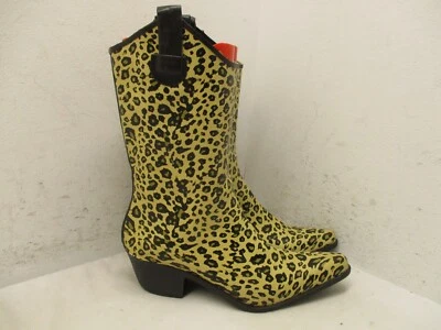 Journee Collection Botas Mujer Talla 10 Media Pantorrilla Botas de Lluvia Leopardo Estilo Occidental Foto 1 de 4