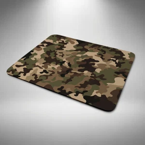 Camouflage Mouse Mat Pad Laptop Desktop Computer Office Gift Green and Brown - Picture 1 of 1