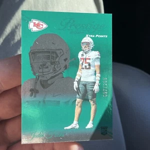 2024 Panini Prestige Jaden Hicks Platinum Premium Xtra Points verde/299 como nuevo - Imagen 1 de 2