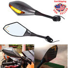 Motorcycle Arrow LED Turn Signal Light Rearview Side Mirrors For Honda CBR600RR