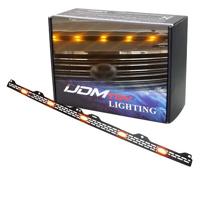 Kit de iluminación de rejilla de capó LED completo ámbar de 5 secciones para Toyota Tundra 14-21 Foto 1 de 4