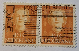Netherlands Postage ~ Queen Juliana ~ Orange 10₵ Stamp ( Lot 2)~ Cancelled ~1949 - Picture 1 of 6