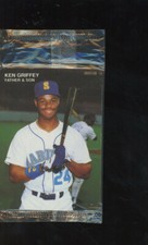 Sealed 1991 Mother's Cookies Ken Griffey Jr. Ken Griffey Sr.Father and Son