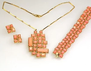 MGM * D'ORLAN hochwertiges Modeschmuck-Set, Collier mit Armband und Ohrclips - Bild 1 von 9