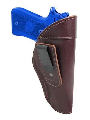 New Barsony Burgundy Leather Tuckable IWB Holster Full Size 9mm 40 45 Pistols - Image 1 of 4