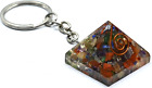 7 Chakra - Keychain Small Orgone Pyramid for Protection, Negative Energy Protect