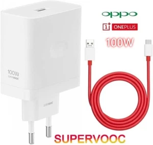 Prise d'alimentation AC OPPO OnePlus SUPERVOOC EU Plug 100W + câble pour mobile - Photo 1 sur 8