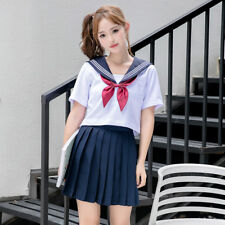 Japanese Schoolgirl School Uniform Dress Suit Blouse Pleated Skirt Gifts