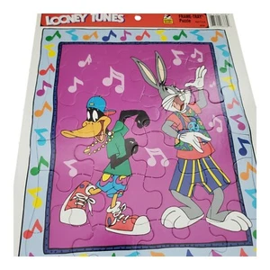 HIP-HOP LOONEY TUNES GOLDEN Rahmen-Tablett Puzzle 1994 Warner Bros Bugs Daffy 100122 - Bild 1 von 5