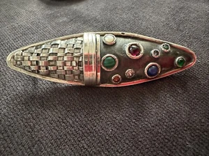 Modern Edwardian Sterling silver Basket Brooch Pin 2013 Olson/Olson Custom 1/1 - Picture 1 of 4