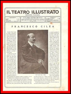 FRANCESCO CILEA - Original Newspaper FRONTPAGE - "Il Teatro Illustrato" - 1907 - Picture 1 of 1