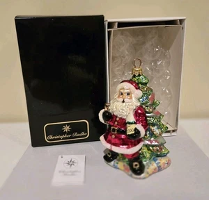 Christopher Radko Millennium Cheer Santa Christbaumschmuck mit Box - Bild 1 von 5