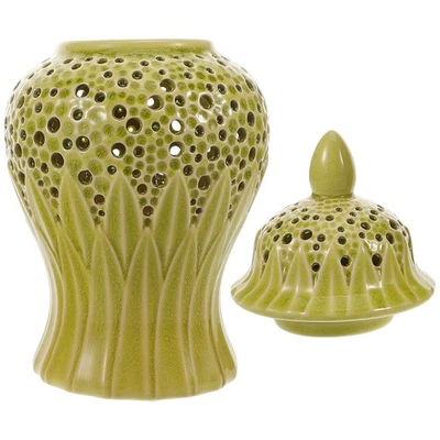 Ginger Jar Keramikblume Vase mit Deckel Dekorations -Tempelglas für Home - Bild 1 von 4