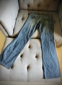 7 For All Mankind Women's  "A" Pocket Medium Tea Wash Blue Jeans Flare 31 7FAM  - Picture 1 of 8