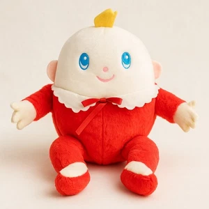 Vintage Eden Toys Humpty Dumpty Plüschpuppe roter Anzug Bilderbuch Kinderreim 1980 - Bild 1 von 10