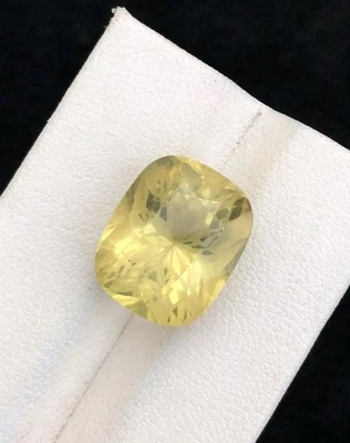 10.00 CT Natural Cut Citrine Cushion shape loss gemstone from Brazil. - Image 1 of 4
