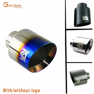 1PC Universal 2.5'' 3'' ID 4.5'' 5'' OD Exhaust End Tips Muffler Black Pipe Tip - Foto 1 di 14