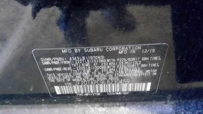 Coolant Reservoir Japan Built Fits 18-25 XV CROSSTREK 12142530 Foto 1 de 4