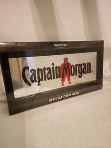 Captain Morgan Rum Mirror Beer Sign Man Cave Decor 18x9 Advertisement Rare NEW.. - Picture 1 of 16