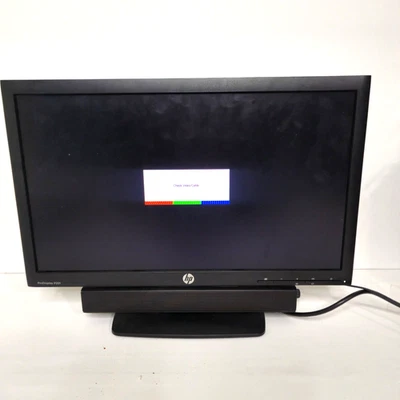 HP ProDisplay P201 20" LED Monitor 1600x900 VGA DVI + Speaker Bar - Image 1 of 4