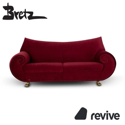 Bretz Gaudi Stoff Dreisitzer Rot Sofa Couch Neubezug - Bild 1 von 4