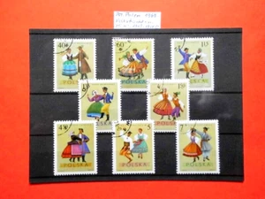 BM. Briefmarken Polen 1969 Volkstrachten Mi. Nr. 1951 - 1958 o Satz - Bild 1 von 2
