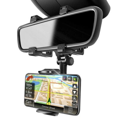 Phone Mount Car 360°Rotatable and Retractable Car Phone Holder Rearview Mirror - Image 1 of 4