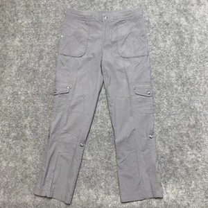 Laura Ashley Cargo Pants Women’s Size 8 Gray Embellished Pants - Picture 1 of 10