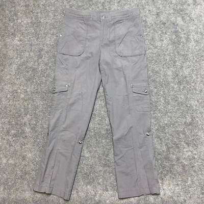 Laura Ashley Cargo Pants Women’s Size 8 Gray Embellished Pants - Image 1 of 4