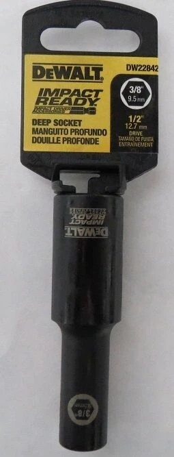 Dewalt DW22842 Impact Ready Deep Socket 3/8" 1/2 Dr - Image 1 of 1