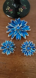 50er Vintage ROCKABILLY Starburst Ohrringe & Brosche Set - Bild 1 von 5