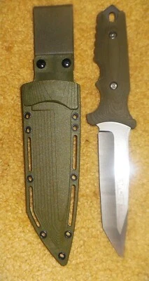 CUCHILLO DE COMBATE EJÉRCITO MANGO VERDE Y FUNDA DURA - 4 DE JULIO VENTA Foto 1 de 4