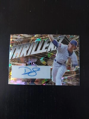 2022 Leaf Metal Draft Baseball 1/1 Snakeskin Mojo Thrillerz Dylan Lesko - Image 1 of 3