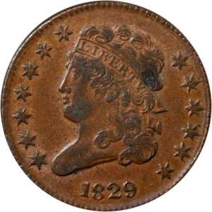 1829 Half Cent Great Deals From The Executive Coin Company - Picture 1 of 2