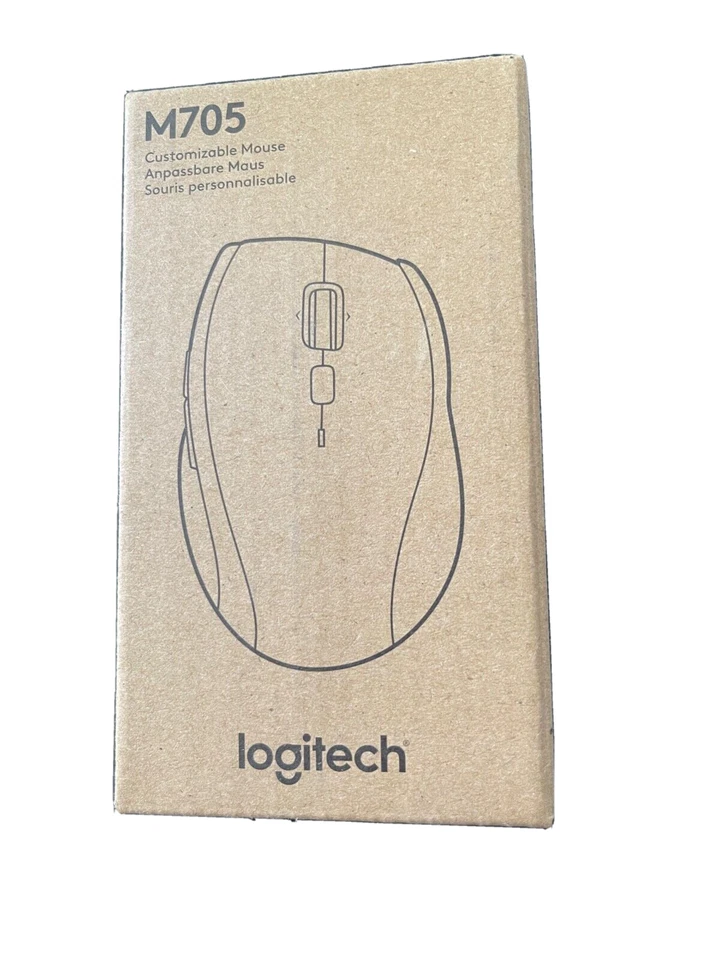 Logitech Ergonomische Kabellose Maus Mouse M705 Wireless Marathon Box 2,4 GHz  - Bild 1 von 1