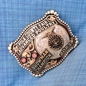 FFA Advanced Poultry Showman Champion Belt Buckle Polk County Fair .MCS016 - Picture 1 of 12